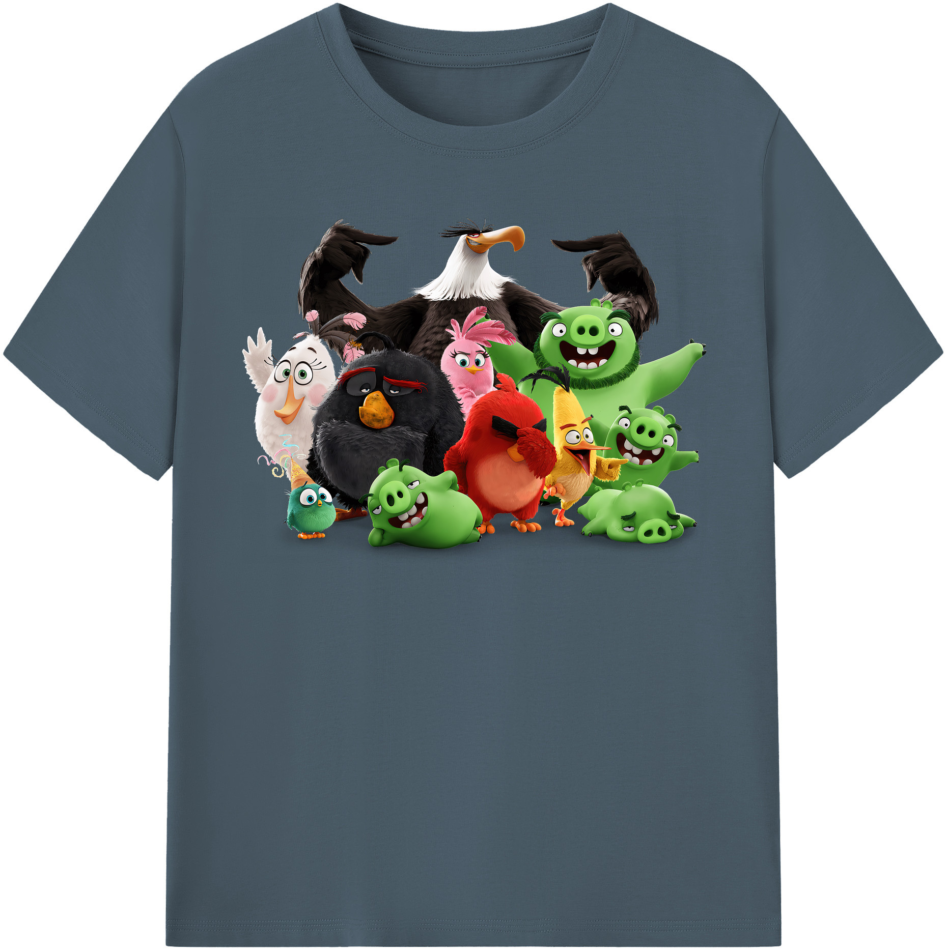 （画像用） Angry Birds アングリーバード 綿100％半袖Tシャツ（フロントプリント）